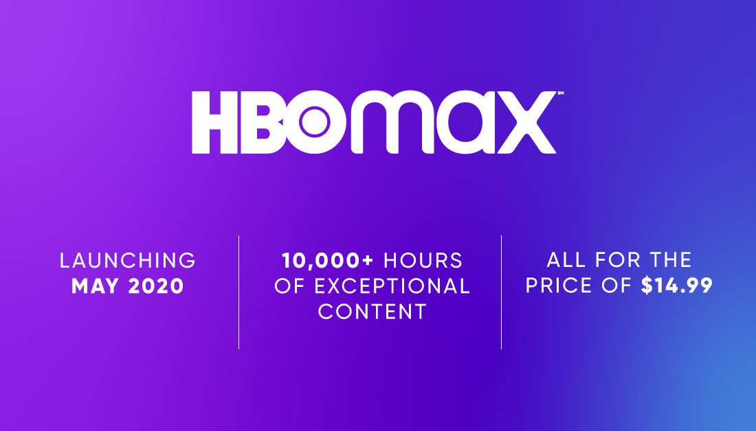 HBO Max logo with pricing and availability details