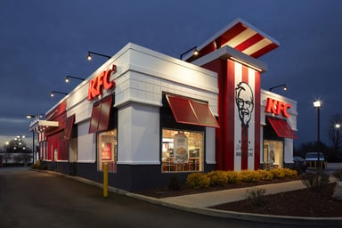 The exterior of a KFC restaurant