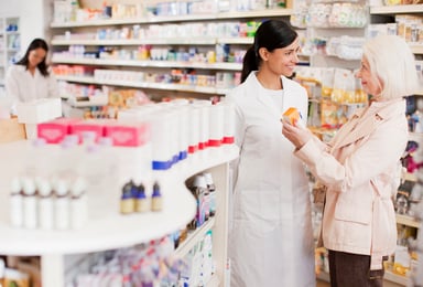 shopping in a drugstore