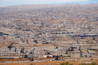 An oil field near Bakersfield, California.