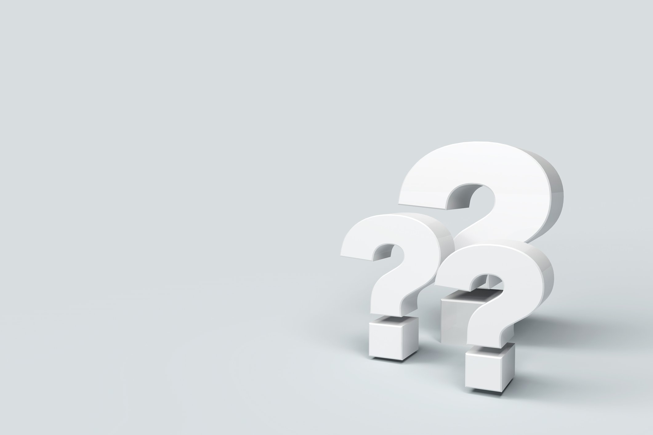 Three question marks