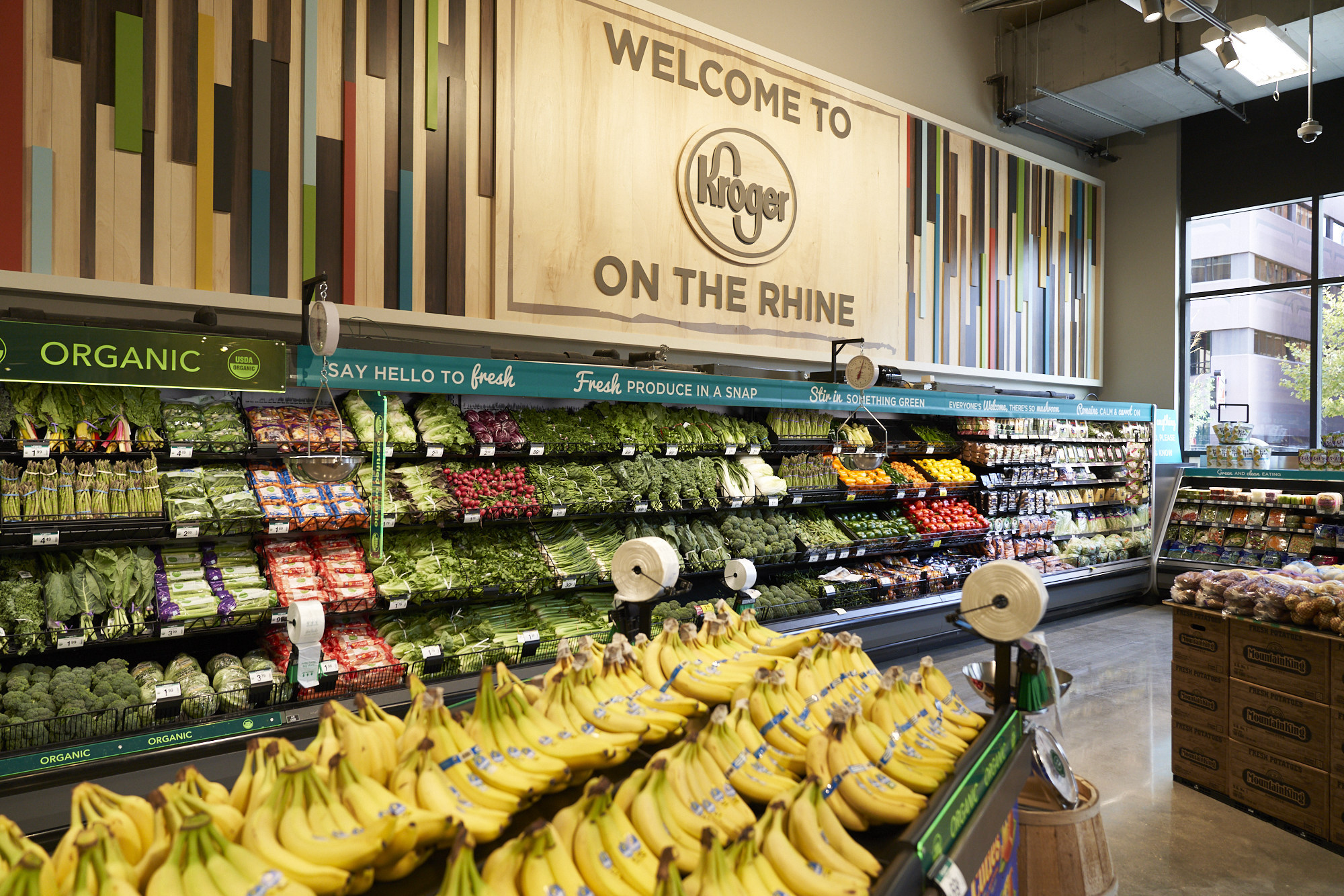The produce section of a Kroger store.