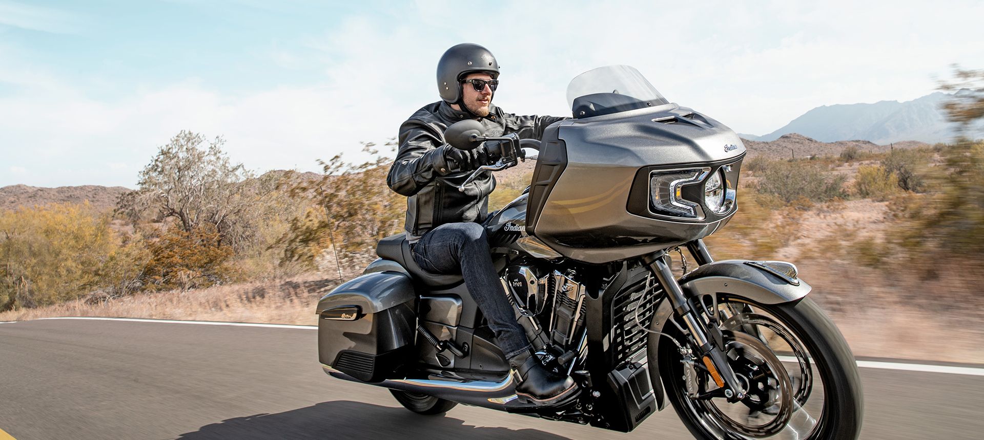 Man riding a motorcycle