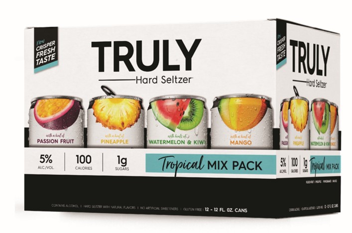 Case of Truly hard seltzer.