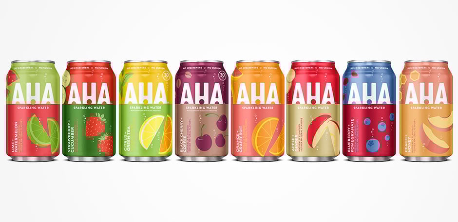 Coca-Cola's AHA sparkling water beverages.