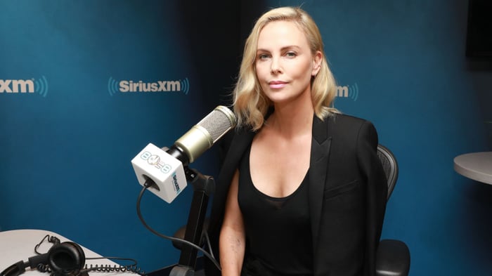 Charlize Theron during a Sirius XM Town Hall radio interview.