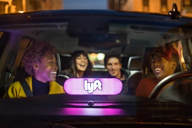 Lyft driver and passengers