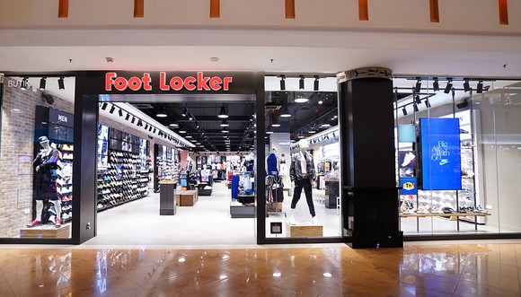 The outside view of a recently opened Foot Locker store in a mall in Malaysia.