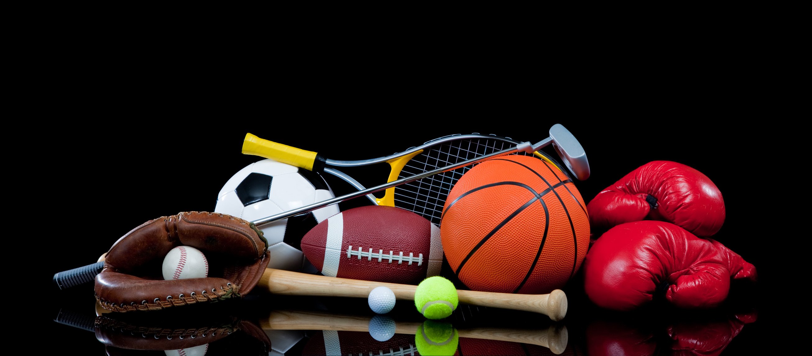 Assortment of sports equipment