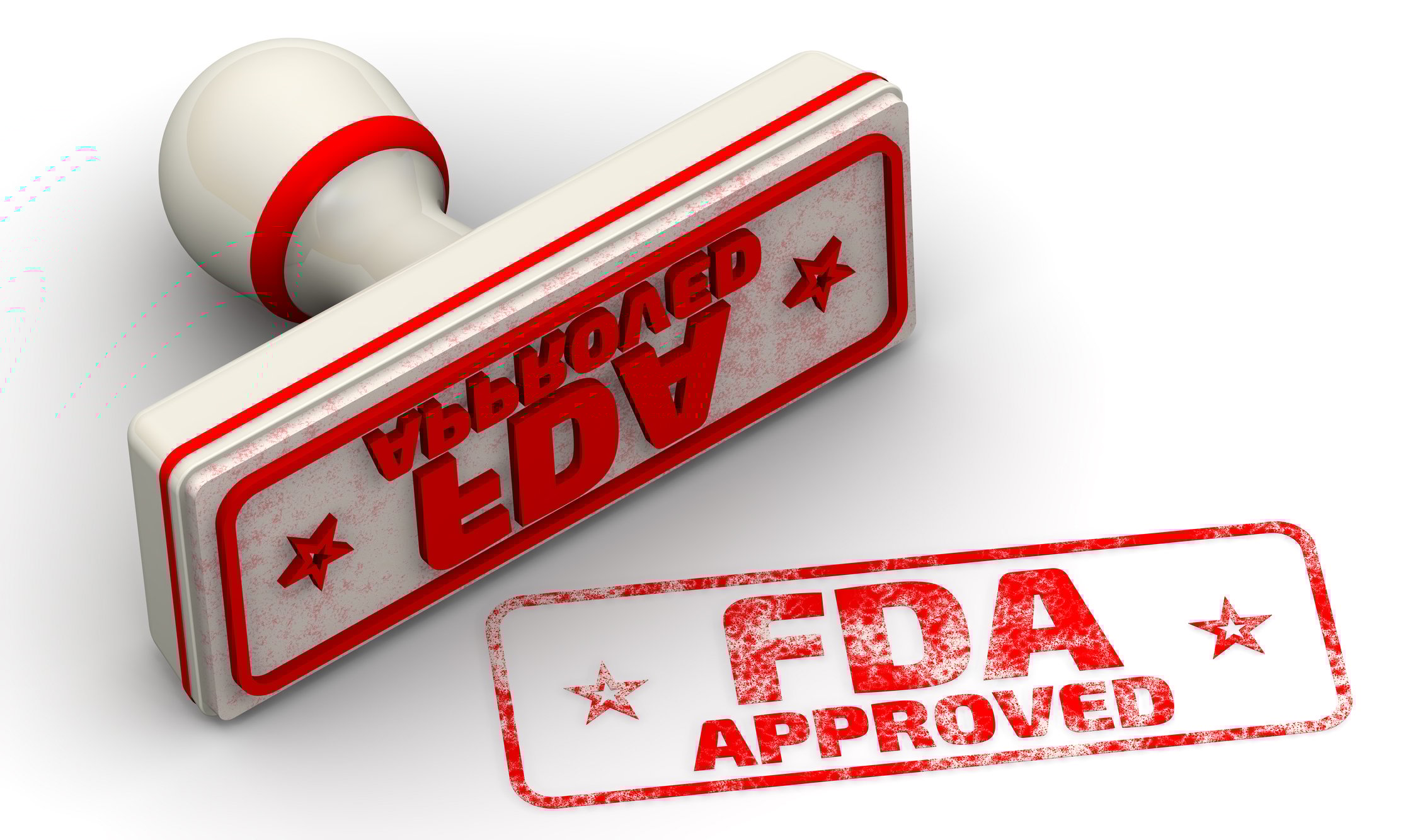 FDA Approved stamp in red ink