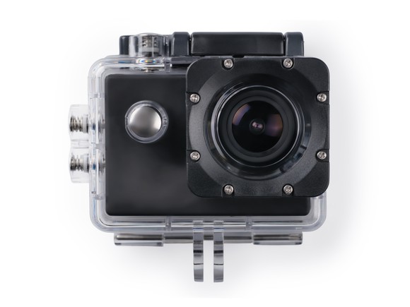 Action camera in a waterproof box