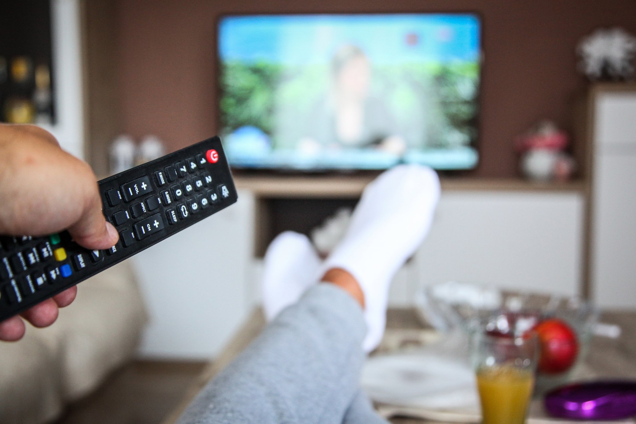 watching tv