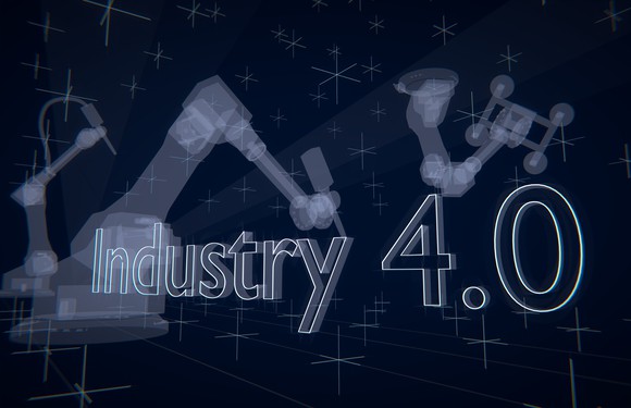 A montage of Industry 4.0 images