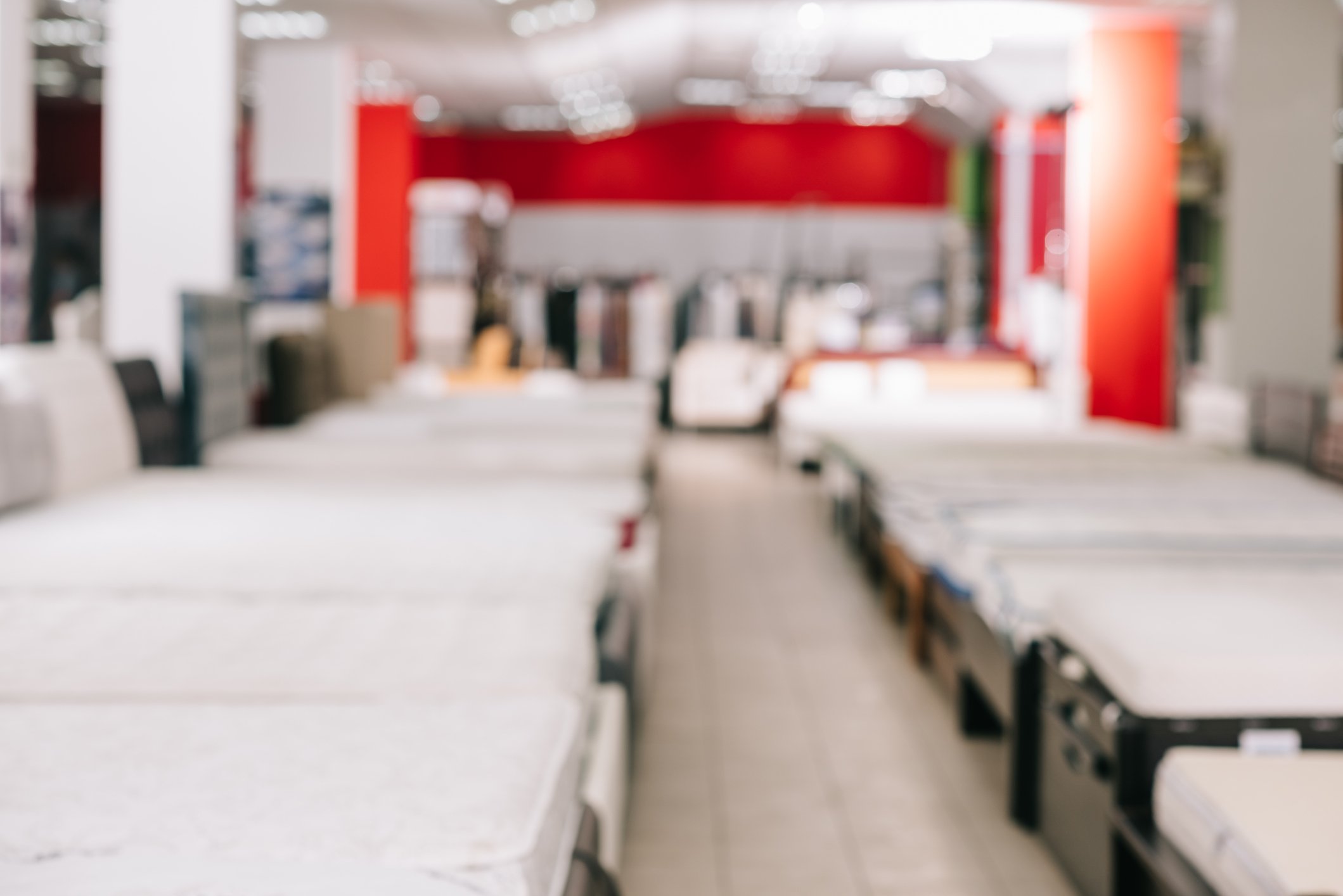 Retail furniture store with products on display