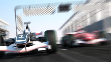 2 cars in a race