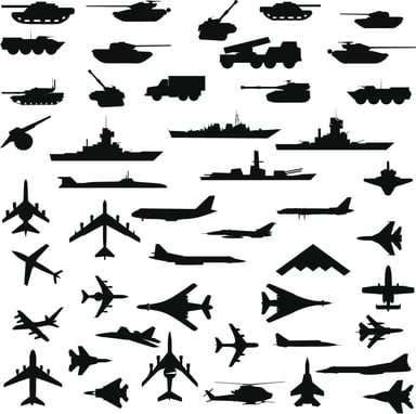 Military silhouettes