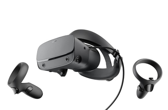 Facebook's Oculus Rift S headset and controllers. 