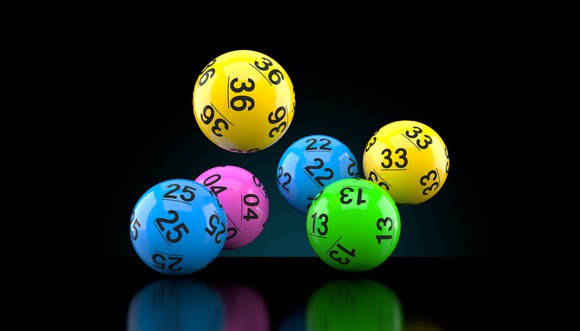 Lottery balls in various colors