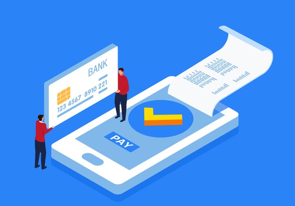 Illustration of a bill generated through mobile payments