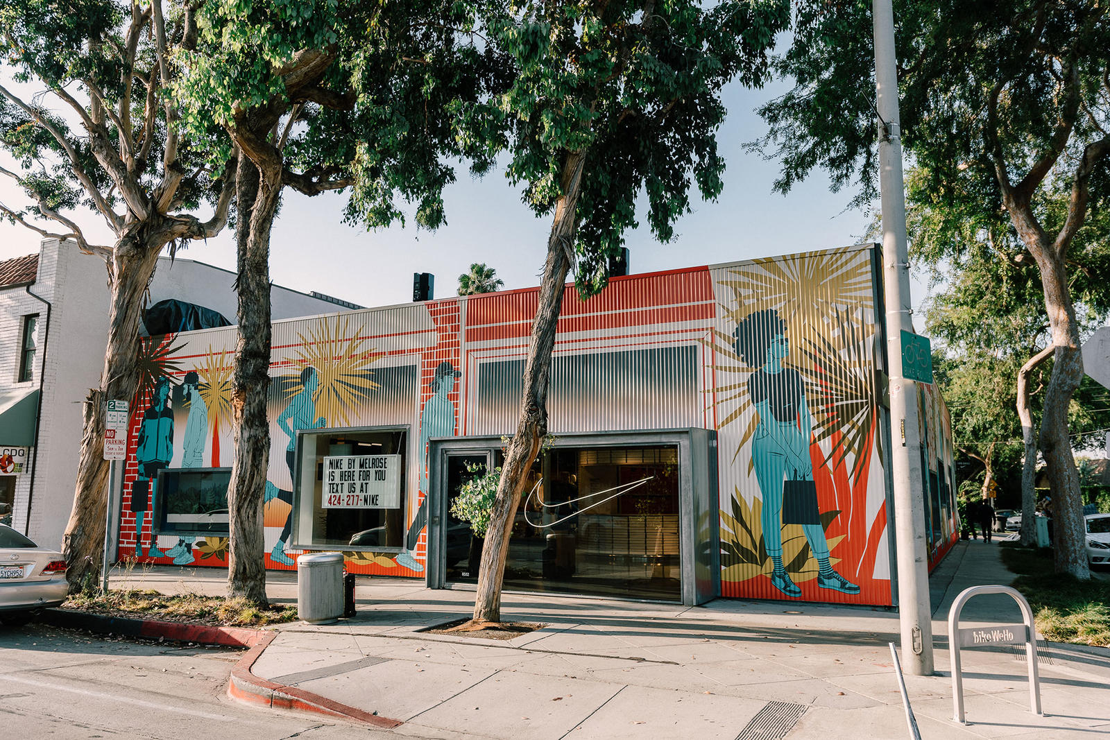 The front of the Nike Live store in Los Angeles