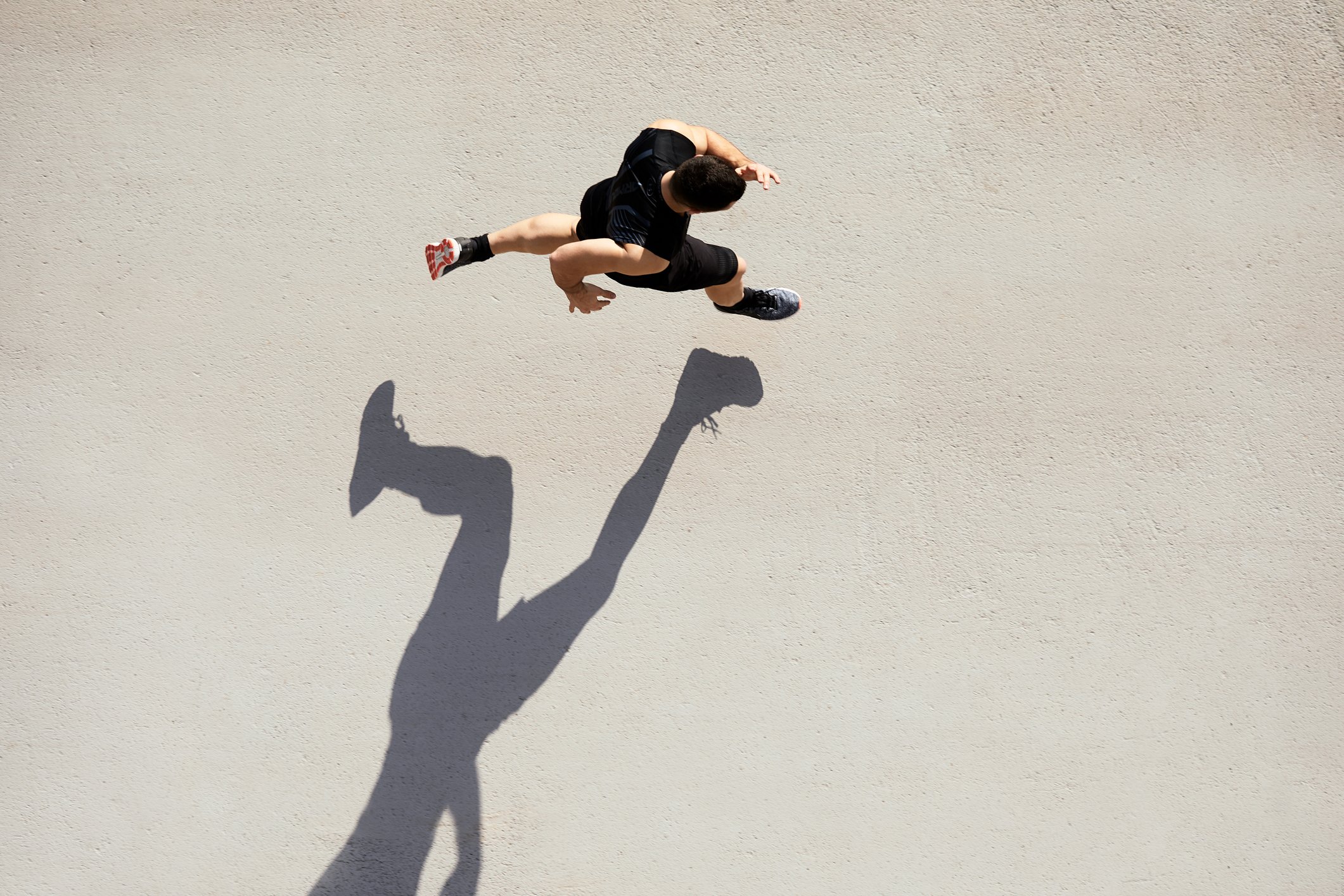 man running athletic apparel