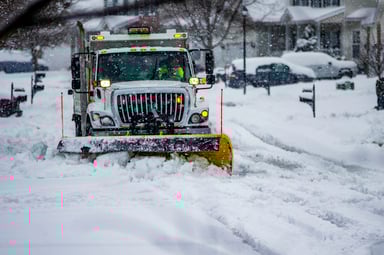Work Truck With Snow Plow Attachment