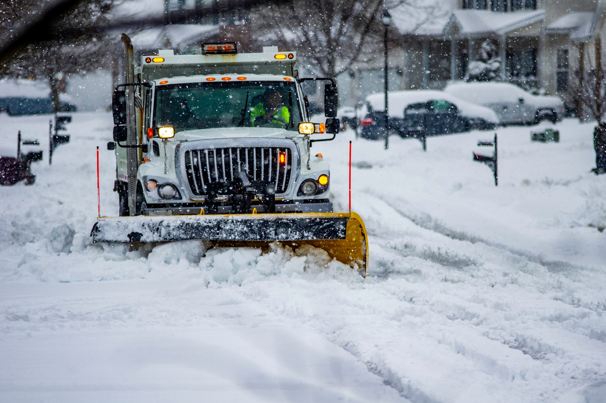 Work Truck With Snow Plow Attachment