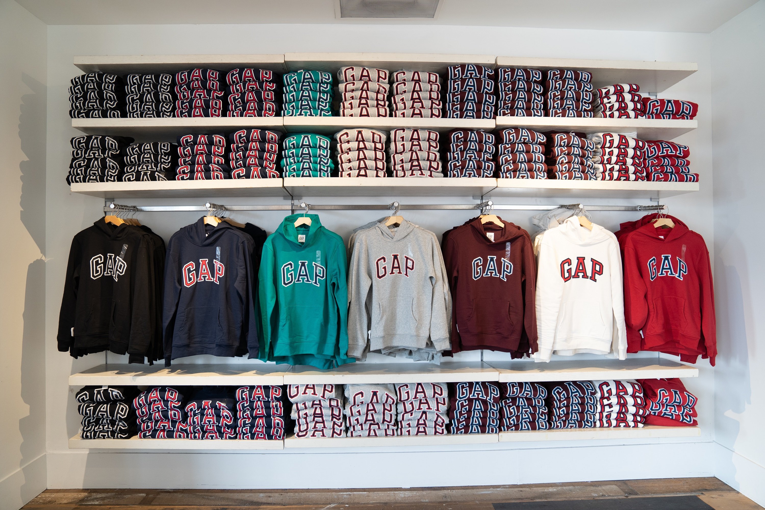 Gap logo sweatshirts.