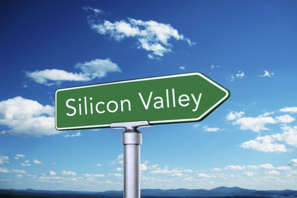 Road sign pointing to Silicon Valley.