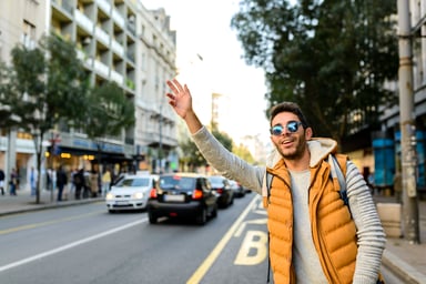 hailing a rideshare