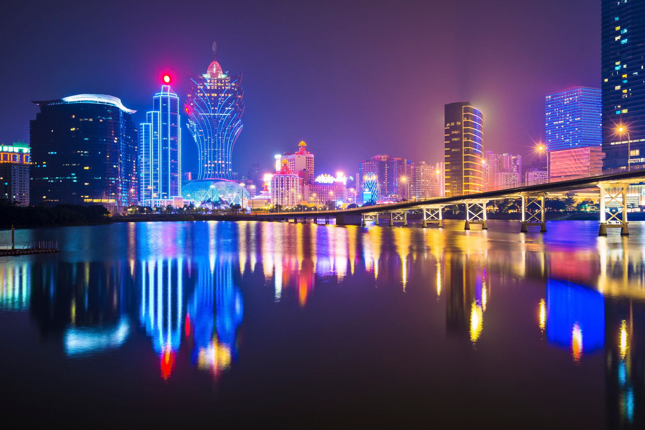 Nighttime skyline of Macau
