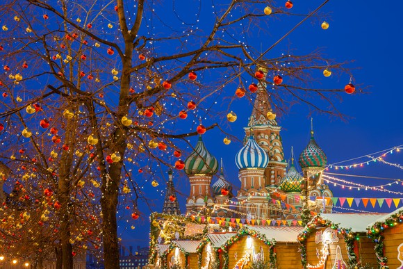 St Basil's Cathedral decorated for Christmas
