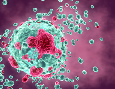 Cancer attacking an organism