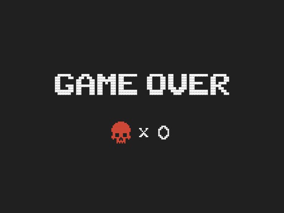 A game over graphic.