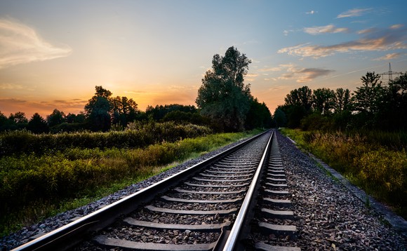 A railway track.