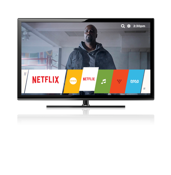 A Smart TV showing a Netflix show