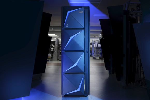 The IBM z15 mainframe.
