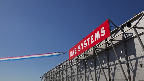 Signage outside of a BAE Systems facility.