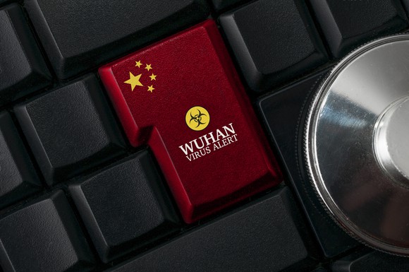 Wuhan Virus Alert on a keyboard