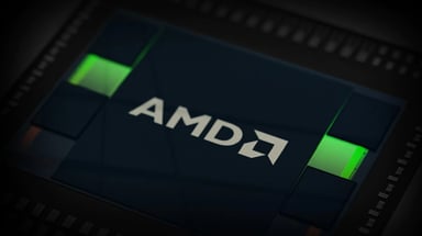 amd logo on chip