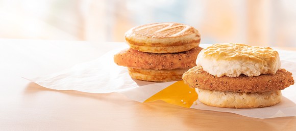 McDonald's recently launched McChicken breakfast items.