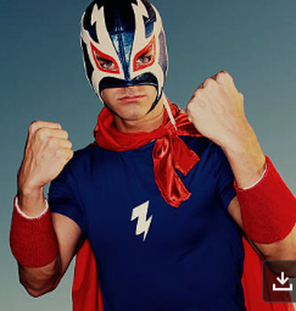 Pro wrestler in mask