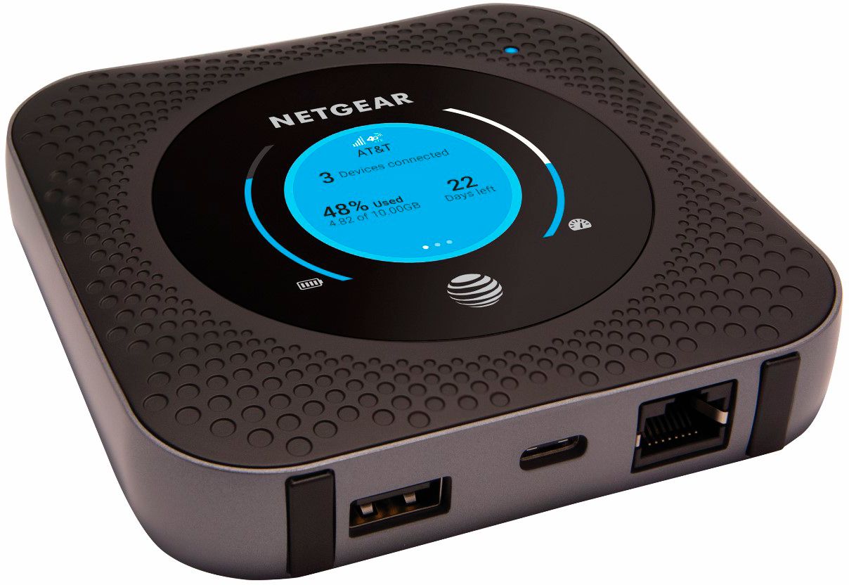 A Netgear Nighthawk MR1100 LTE router.