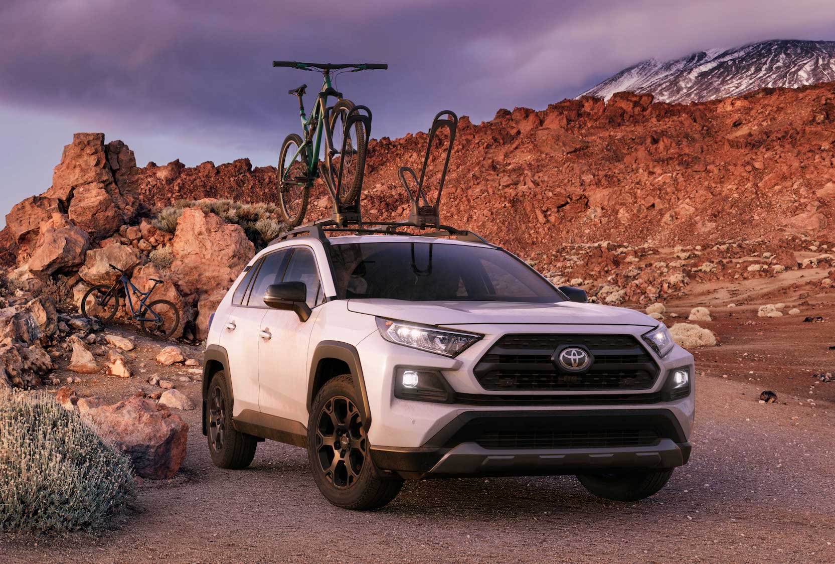 A 2020 Toyota RAV4 TRD, an off-road-ready compact crossover SUV.