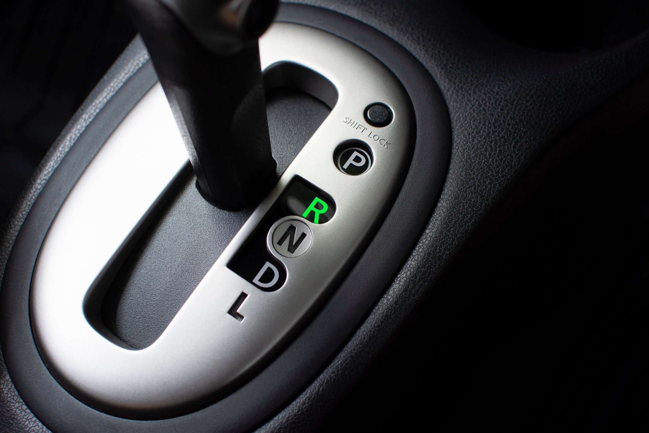 Car gear shift in reverse
