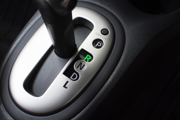Car gear shift in reverse