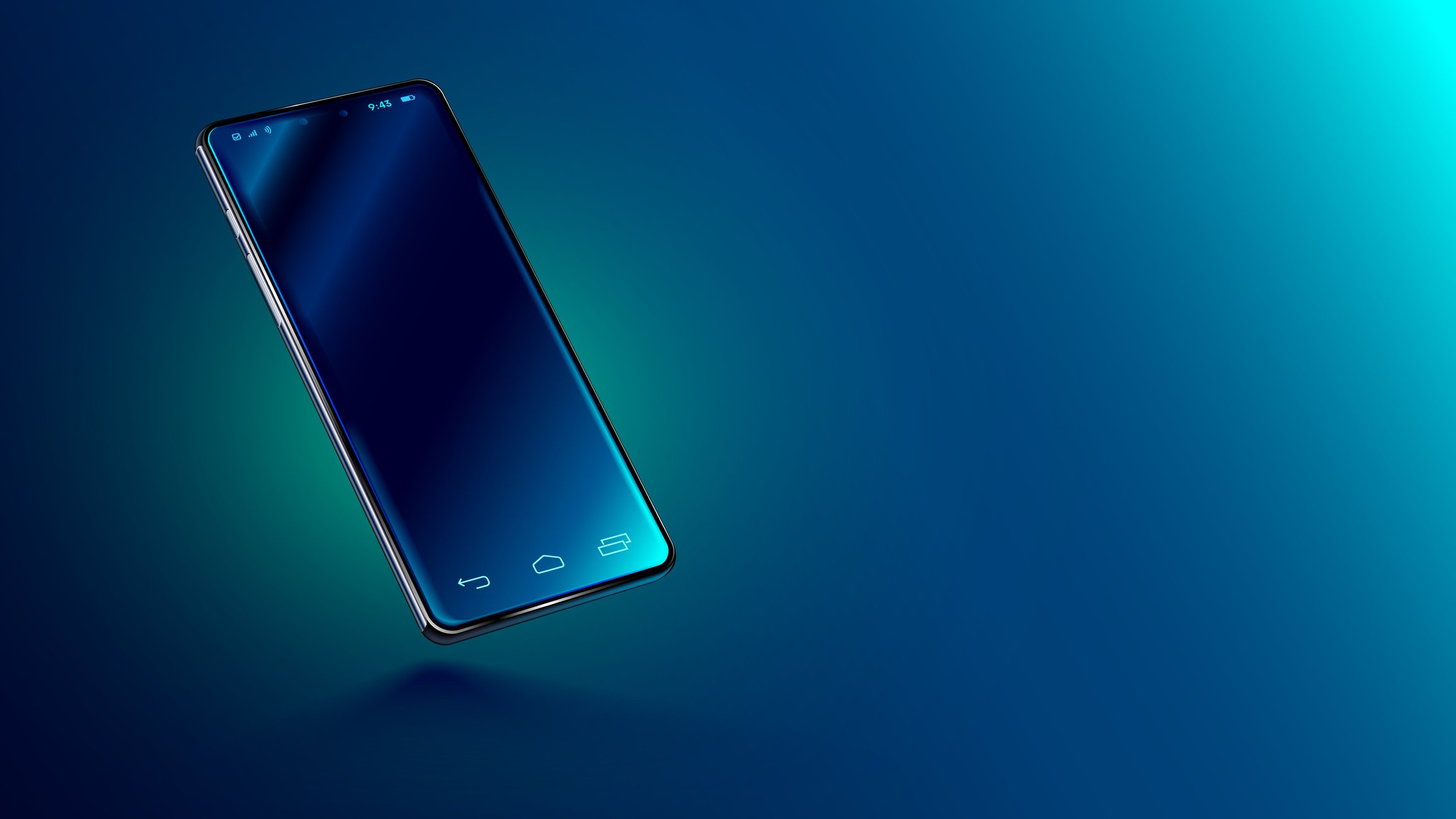 A realistic illustration of a high-end mobile phone.