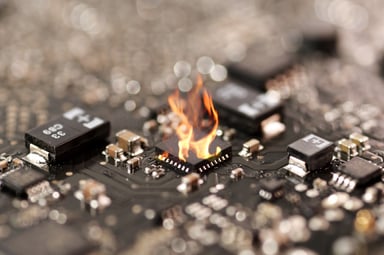 Burning microchip