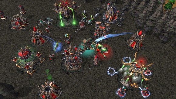 a screenshot from the Activision Blizzard video game Warcraft III: Reforged shows characters battling
