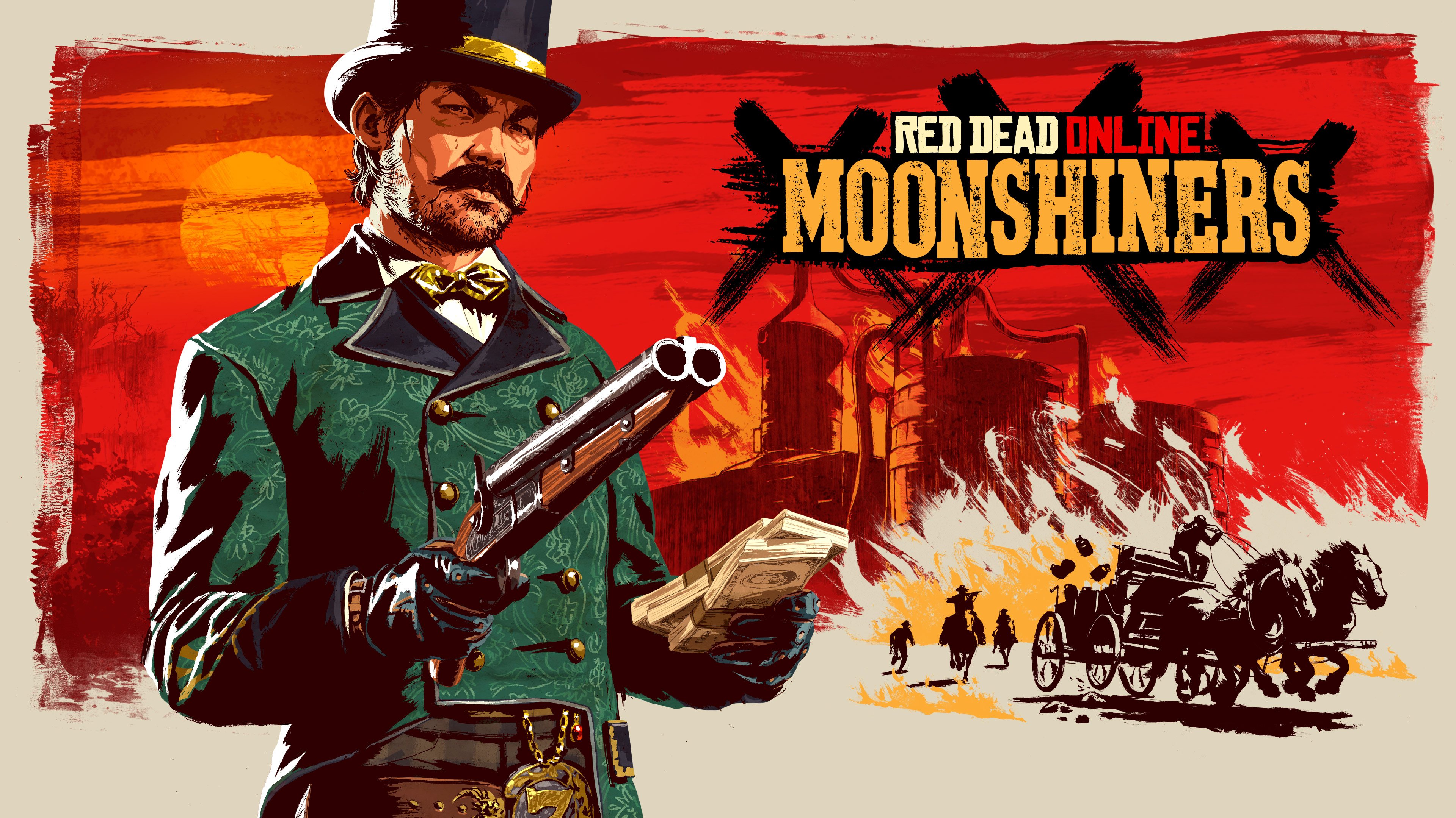 Game art of Take-Two's Red Dead Online's Moonshiners' in-game update.